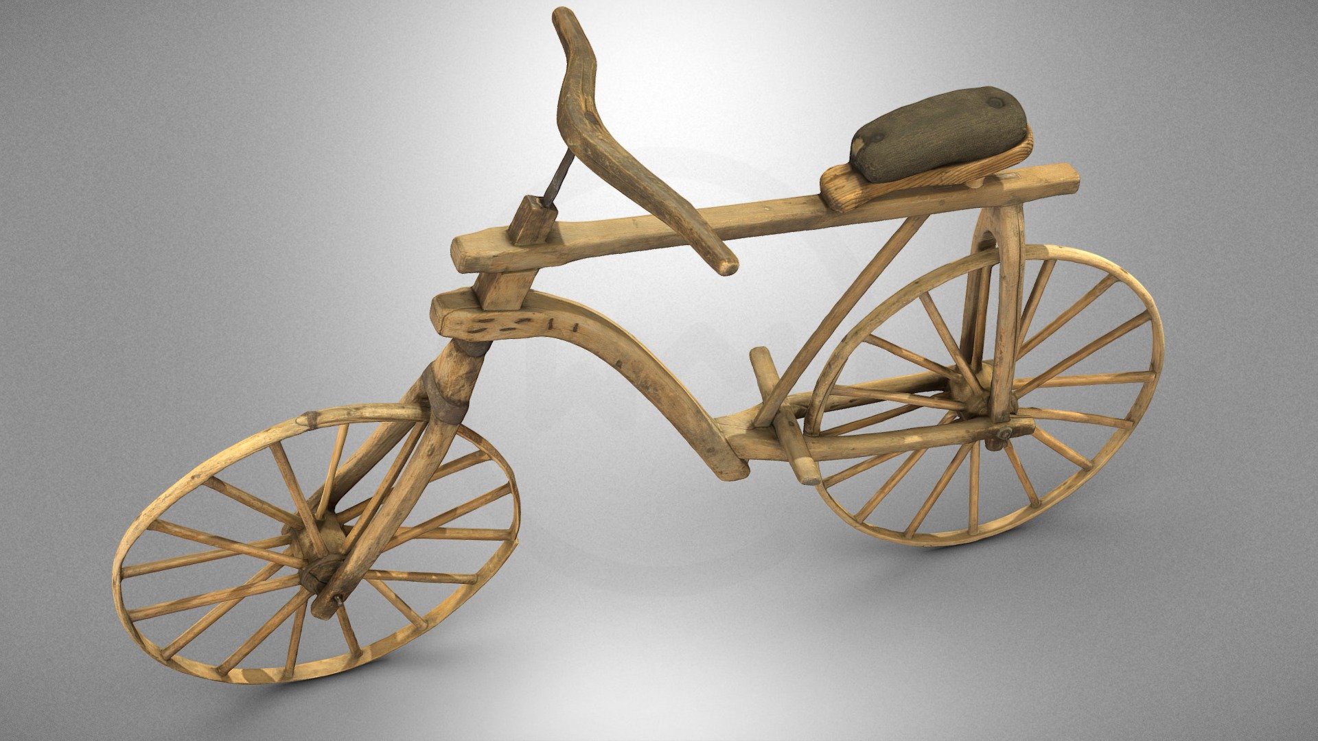 Wooden bicycle - Download Free 3D model by Virtual Museums of ...