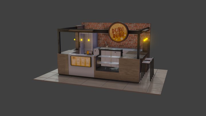 Mall Kiosk 3D Model