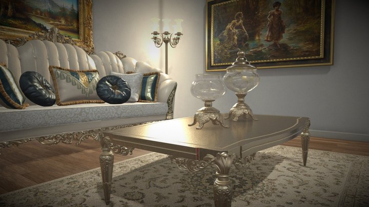 Luxury Furniture Set 3D Model