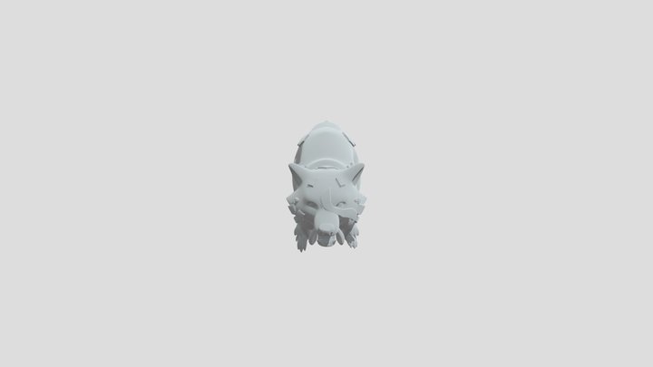 Stone statue of a running raccoon – Kostenloses 3D-Modell STL