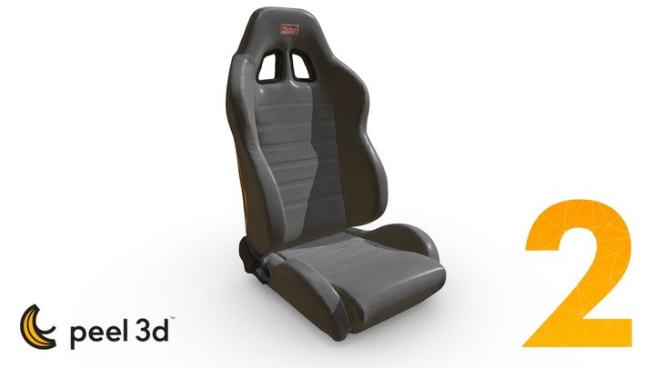 Automotive Car Seat with peel 2 3D Model