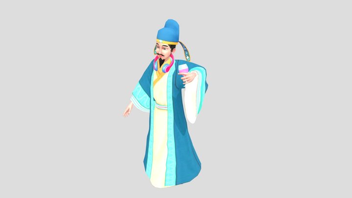 Li Bai Zui Jiu 3D Model