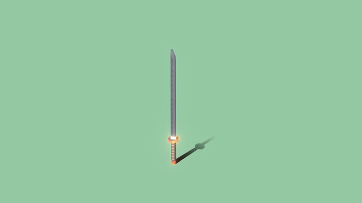 Minecraft Black Steel Katana 3D Model 3D Model