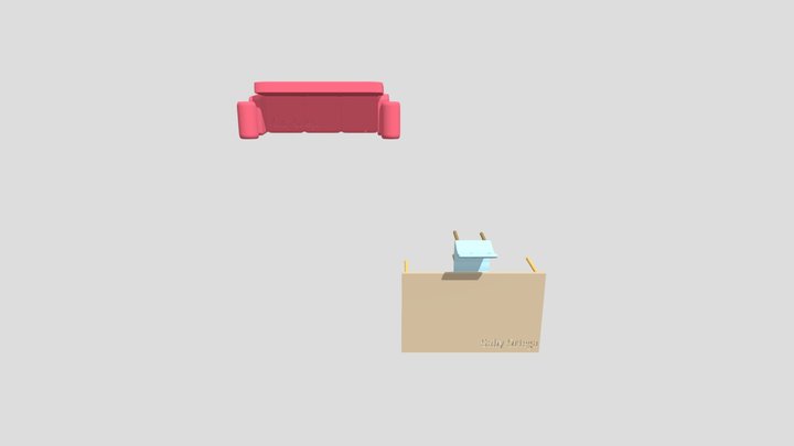 Sofa, Mesa Y Silla 3D Model