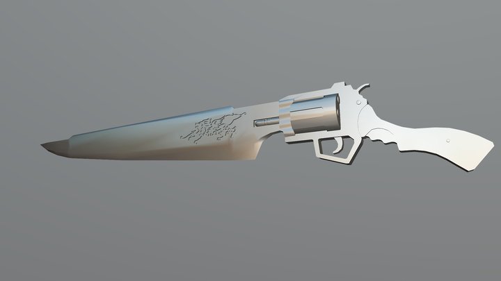 Squall's Gunblade ready for 3D printing 3D Model