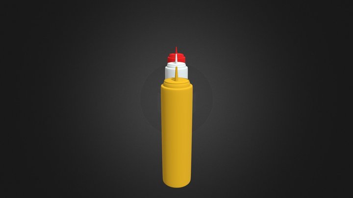 bottle of ketchup and Mayonnaise and Mustard 3D Model