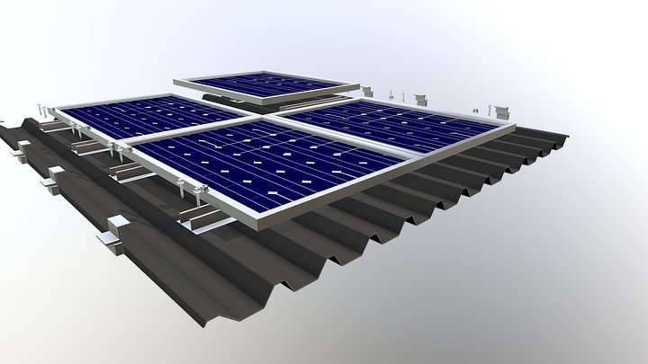 Solar Panel Installation 3D Model