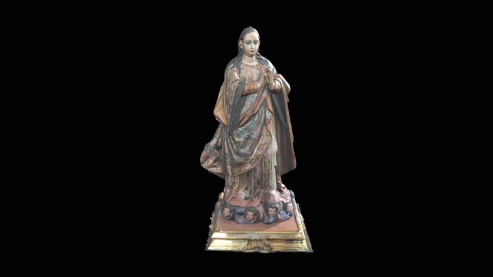 Virgen de la Asunción, Tetelpa Morelos. 3D Model
