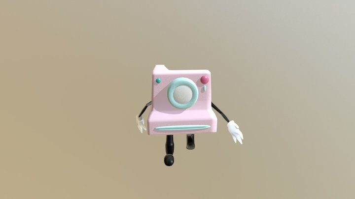 Polaroid Man Walk Cycle -- 3D Model