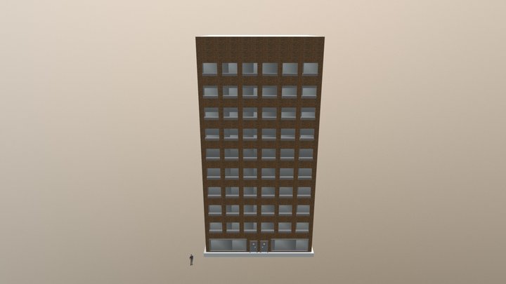 Apartment Building 3D Model