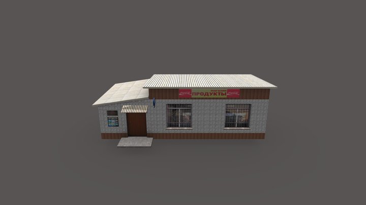 Сельский магазин 3D Model