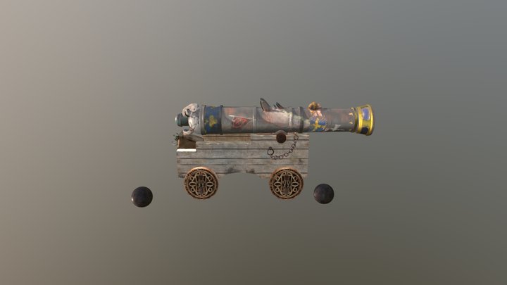 Pirate Cannon 3D Model
