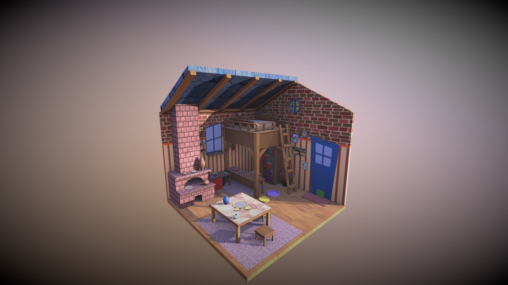 room interior Download Free 3D model by AnumART (iishaa