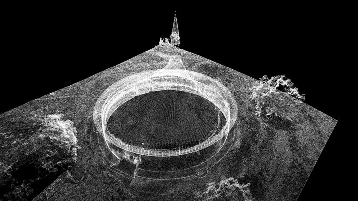 St. Aengus Church, Burt, Highres Point cloud 3D Model