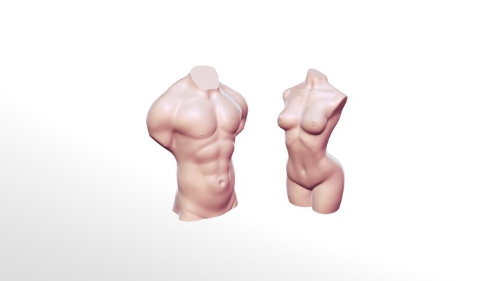 Human sculpture man woman 3D Model