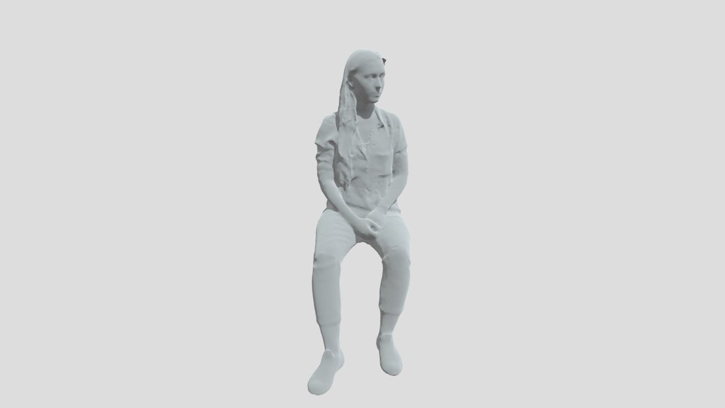 3d Soul Sitting Young Woman Eliska