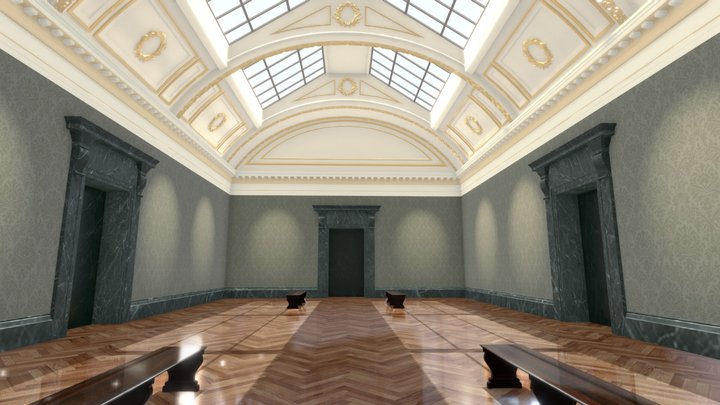 VR Classic Art Gallery Stage Hall Dec. 2020 3D Model