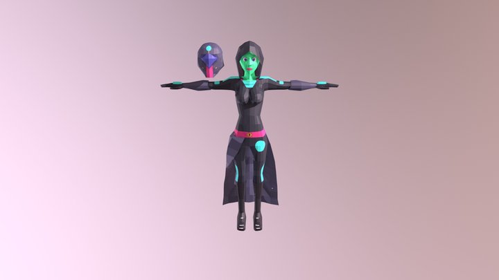 Cyberpunk Thief 3D Model