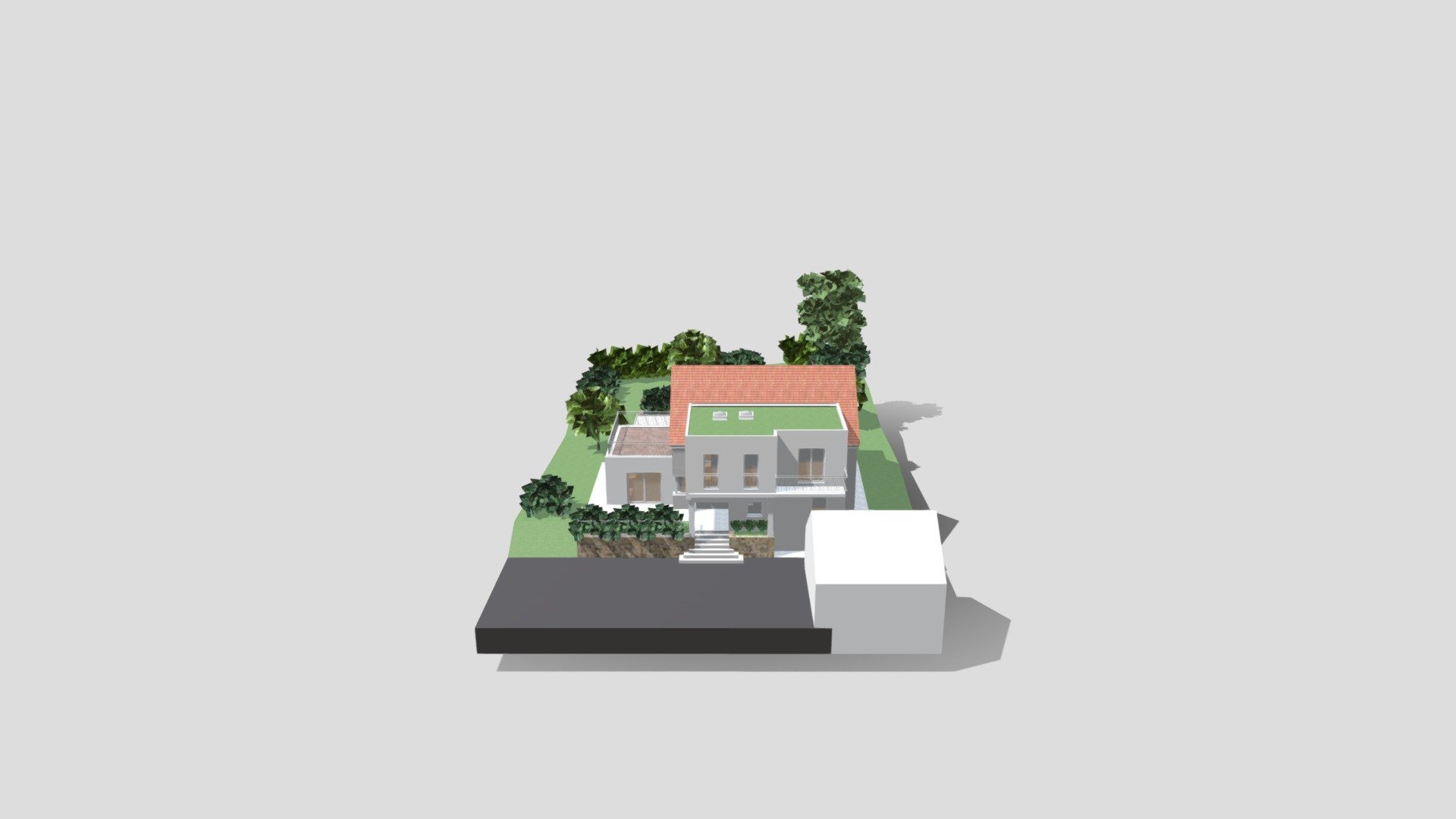 Haus P_SchB_Var Modern 1 nur Weiß - Download Free 3D model by ghkqi ...