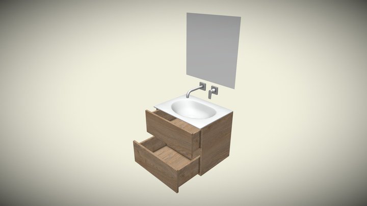 Badkamermeubel test1 3D Model