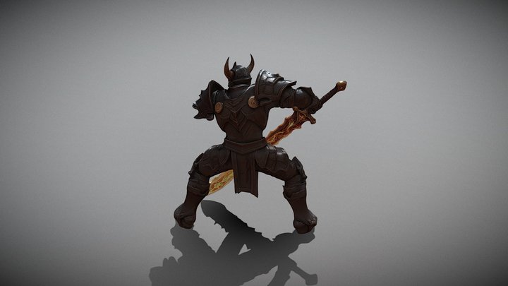 Fire Blade Warrior - Stylized Fantasy Character