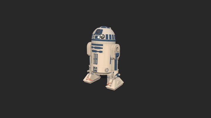 R2D2 LowPoly 3D Model