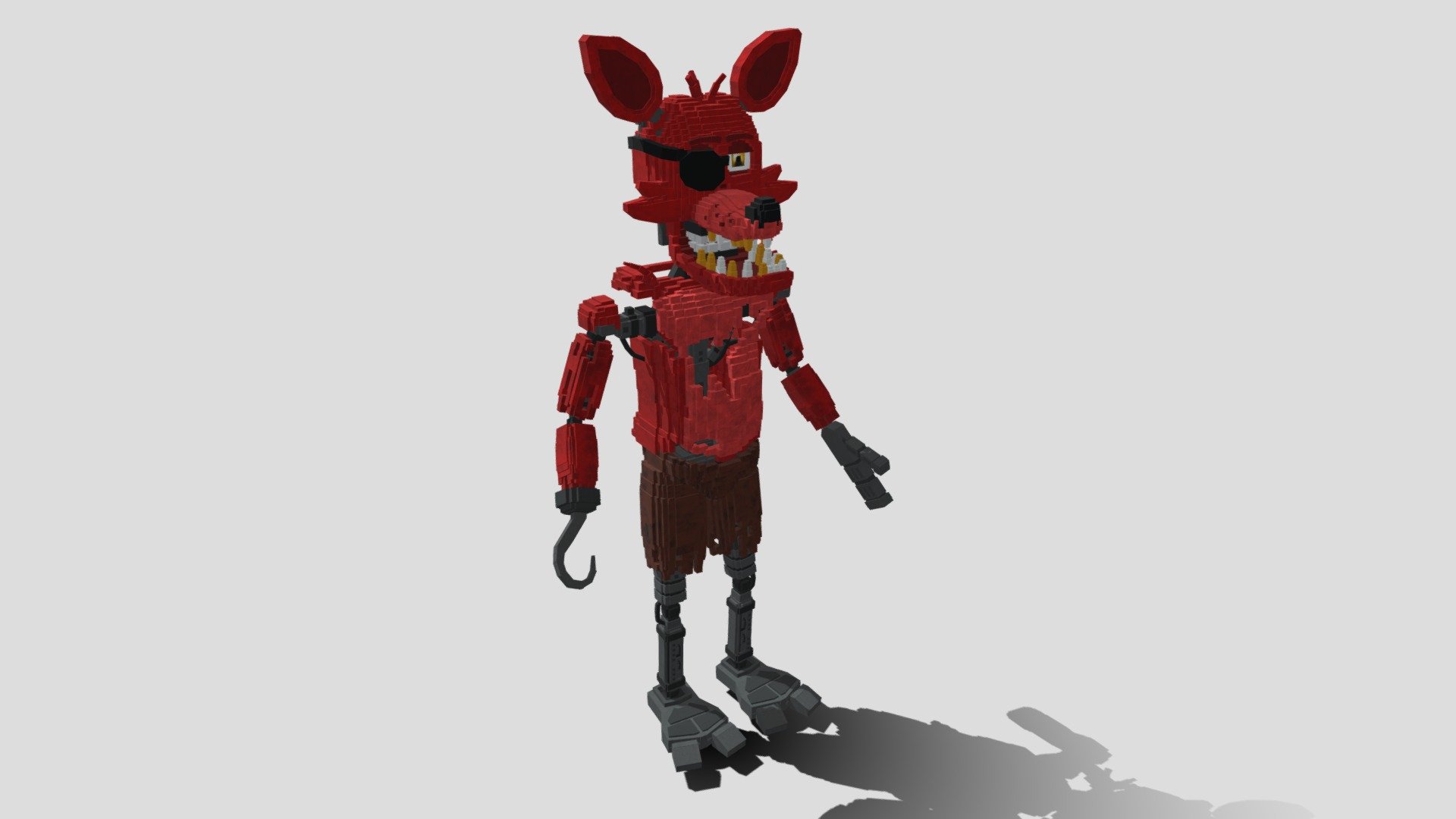 Foxy The Pirate [Minecraft] - 3D model by Kidey11 [3d99a6a] - Sketchfab
