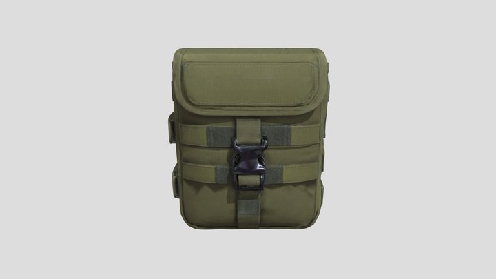 Tactical Gear Pouch, #PBR# 3D Model
