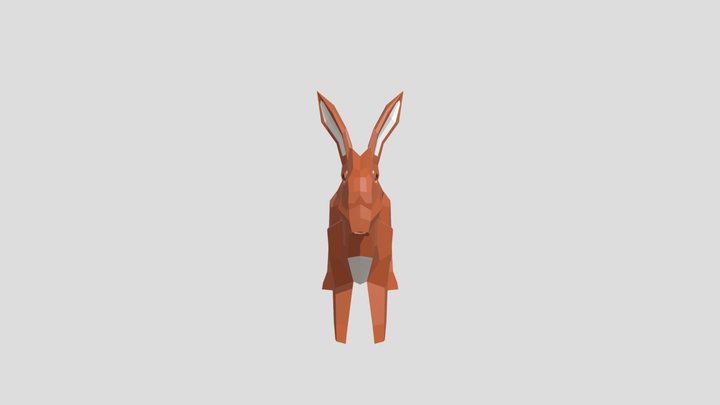 Rabbit Low Poly 3D Model