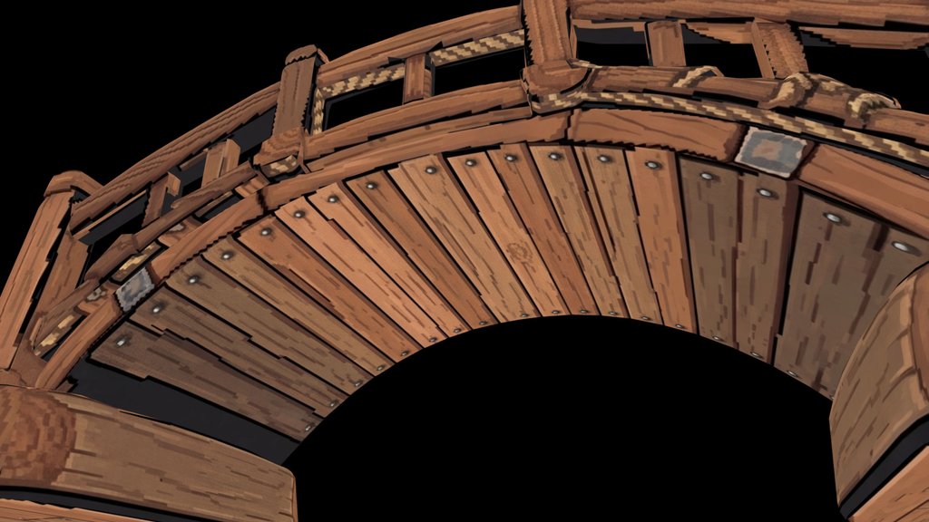 Pixel Effect Bridge - Low Poly Fantasy Bridge