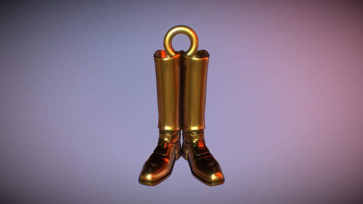 Military Academy Boots Charm 3D Model