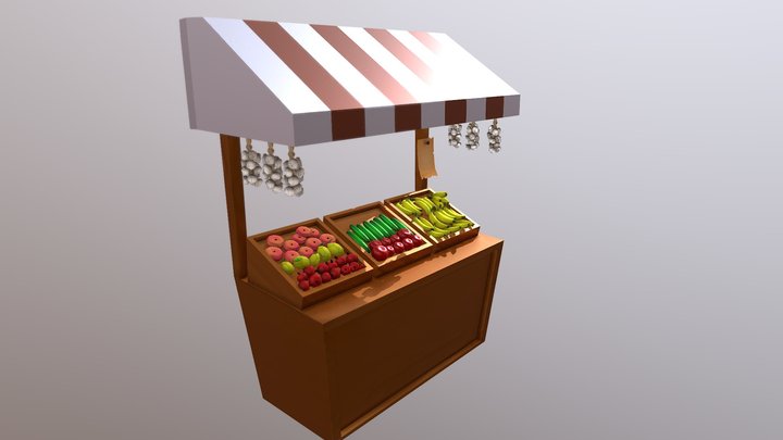 Fruit Stand 3D Model