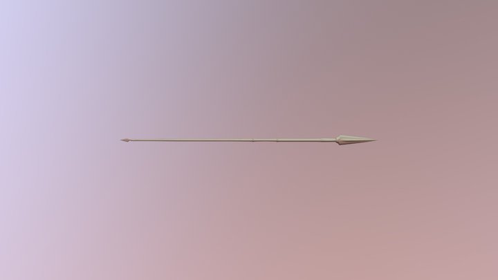 Leather Grip Long  Spear 3D Model