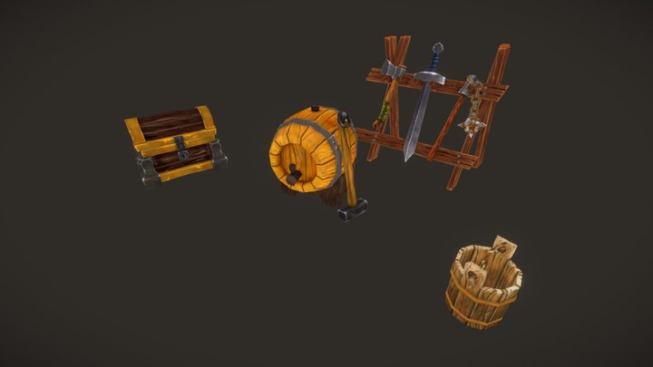 Medieval Items 3D Model