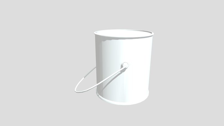 Generical Paint Stain Bucket - no texture 3D Model