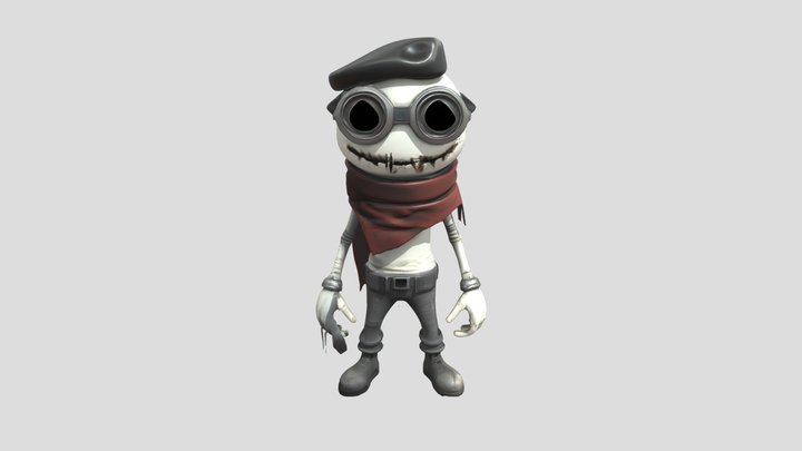 Steampunk-inspired character doll 3D Model