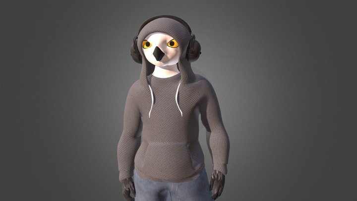 The Owl with his hood up 3D Model