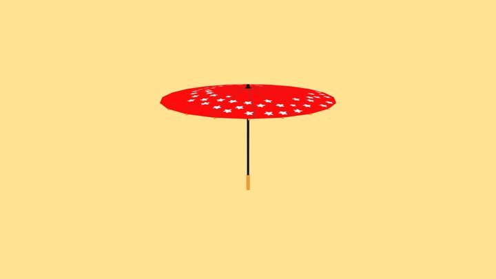 Japanese Umbrella 3D Model