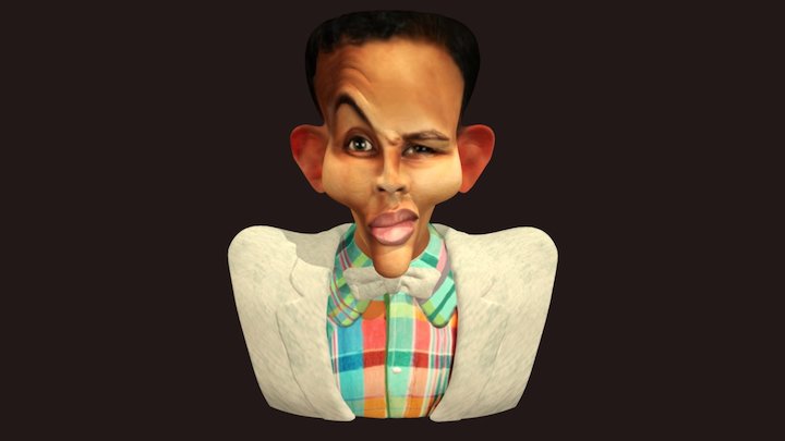 Caricature Stromae - Aline Vanderstukken 3D Model