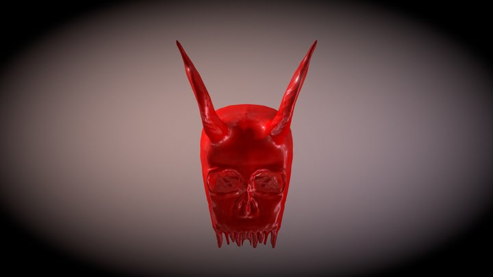Cabeça Demônio Halloween 3D Model