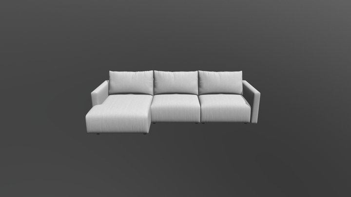 Teo Sofabed Chaise 3D Model