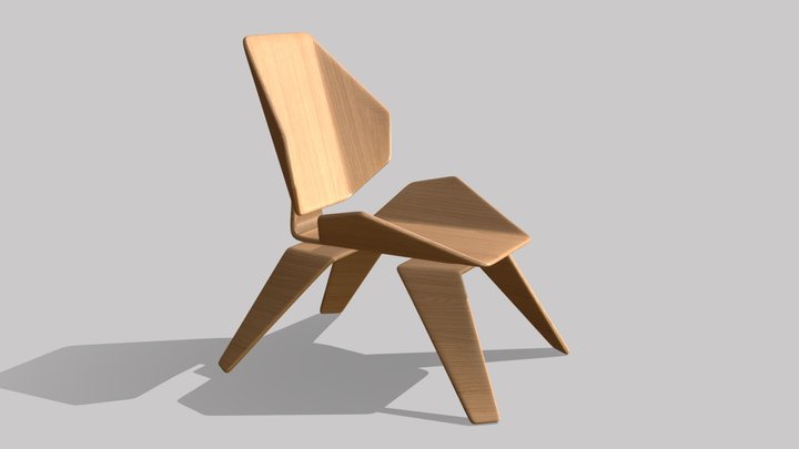 Kids chair x01 geometry 3D Model
