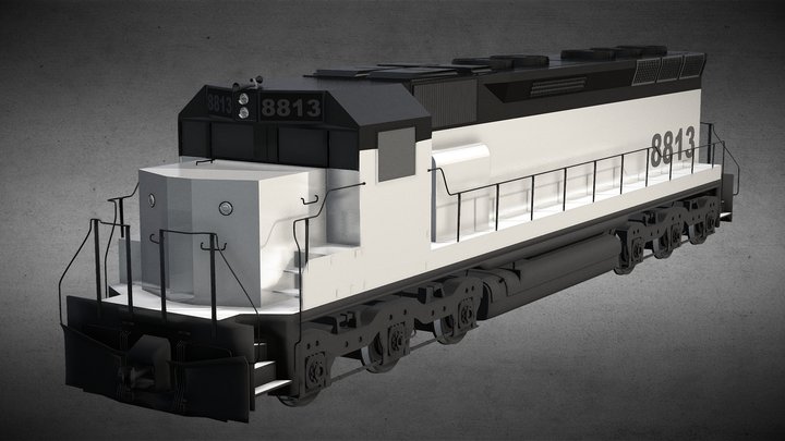 Locomotive Engine 3D Model