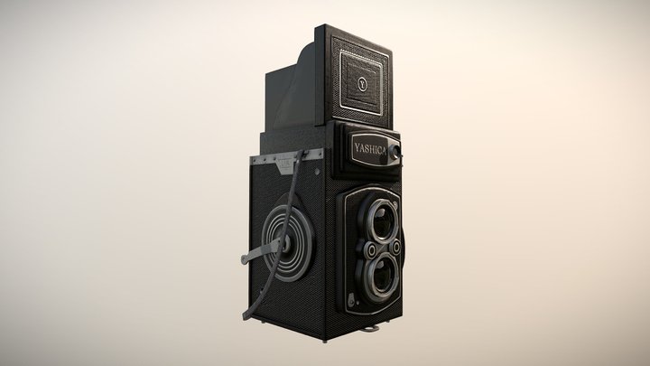 Yashica TLR Vintage Camera(Fan Art) 3D Model
