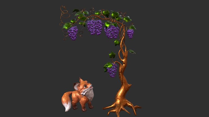 Vine & fox 3D Model
