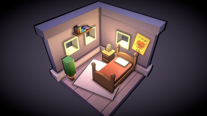 Cozy Bedroom 3D Model