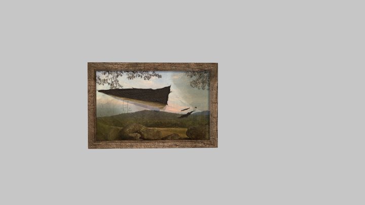 Ripped Painting 3D Model