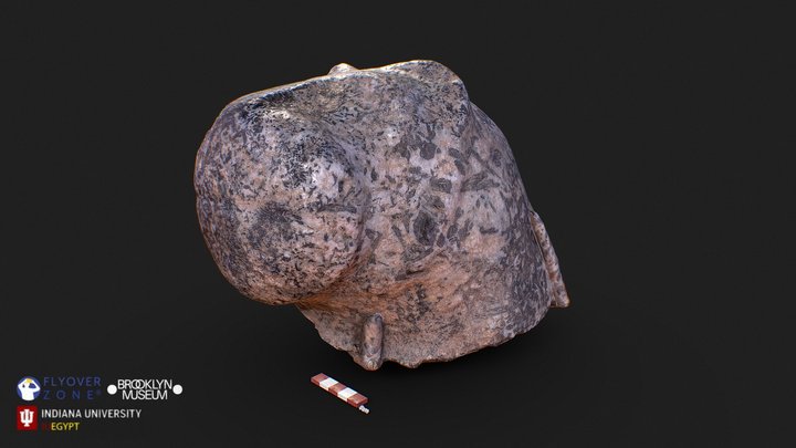 3D rendering of Head from a Statue of a Lion