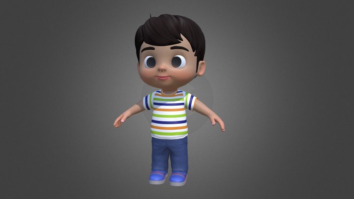 cartoon boy child 3D Model