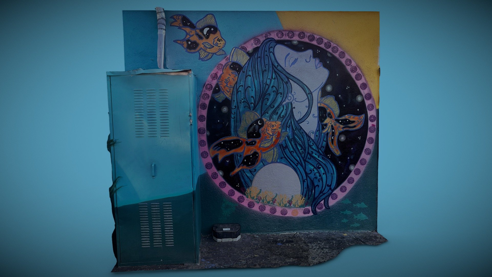 Mermaid Mural at Tidepools Sandwiches